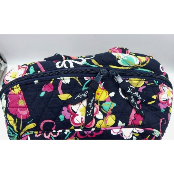 Vera Bradley Backpack Pretty Posies Navy Pink Multi Floral Quilted Laptop main image 7